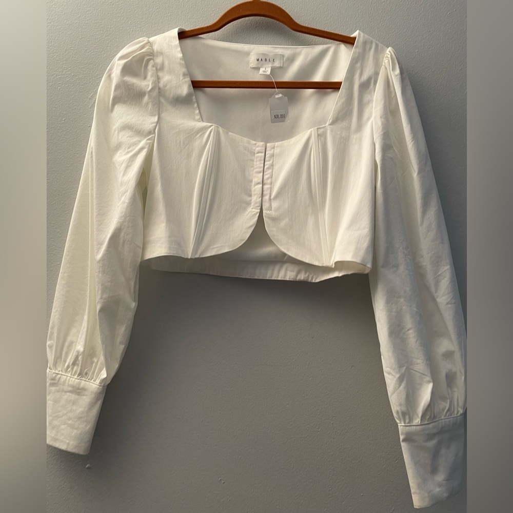 SALE‼️Marble Long Sleeve Cropped Top size S